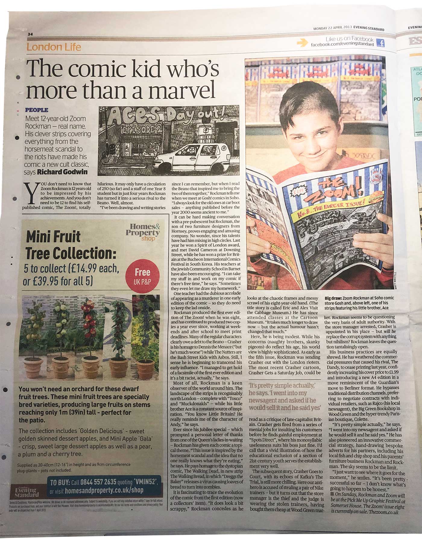 London Evening Standard featuring Zoom Rockman